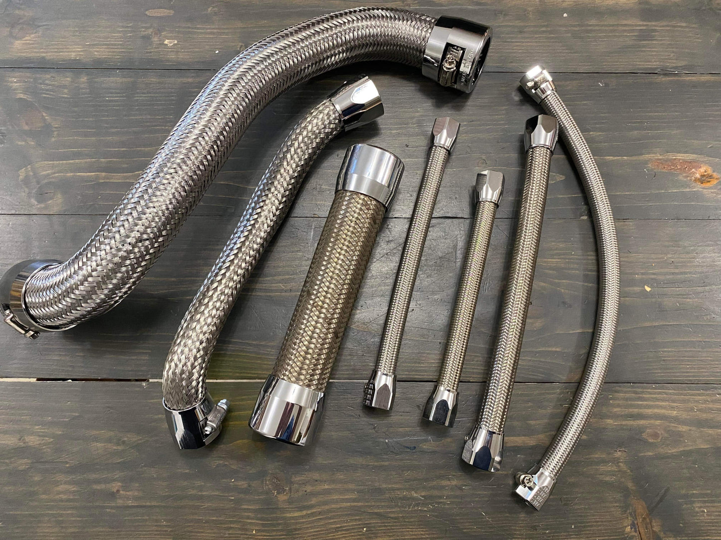 VQ35 Braided Hose Kit - Chrome