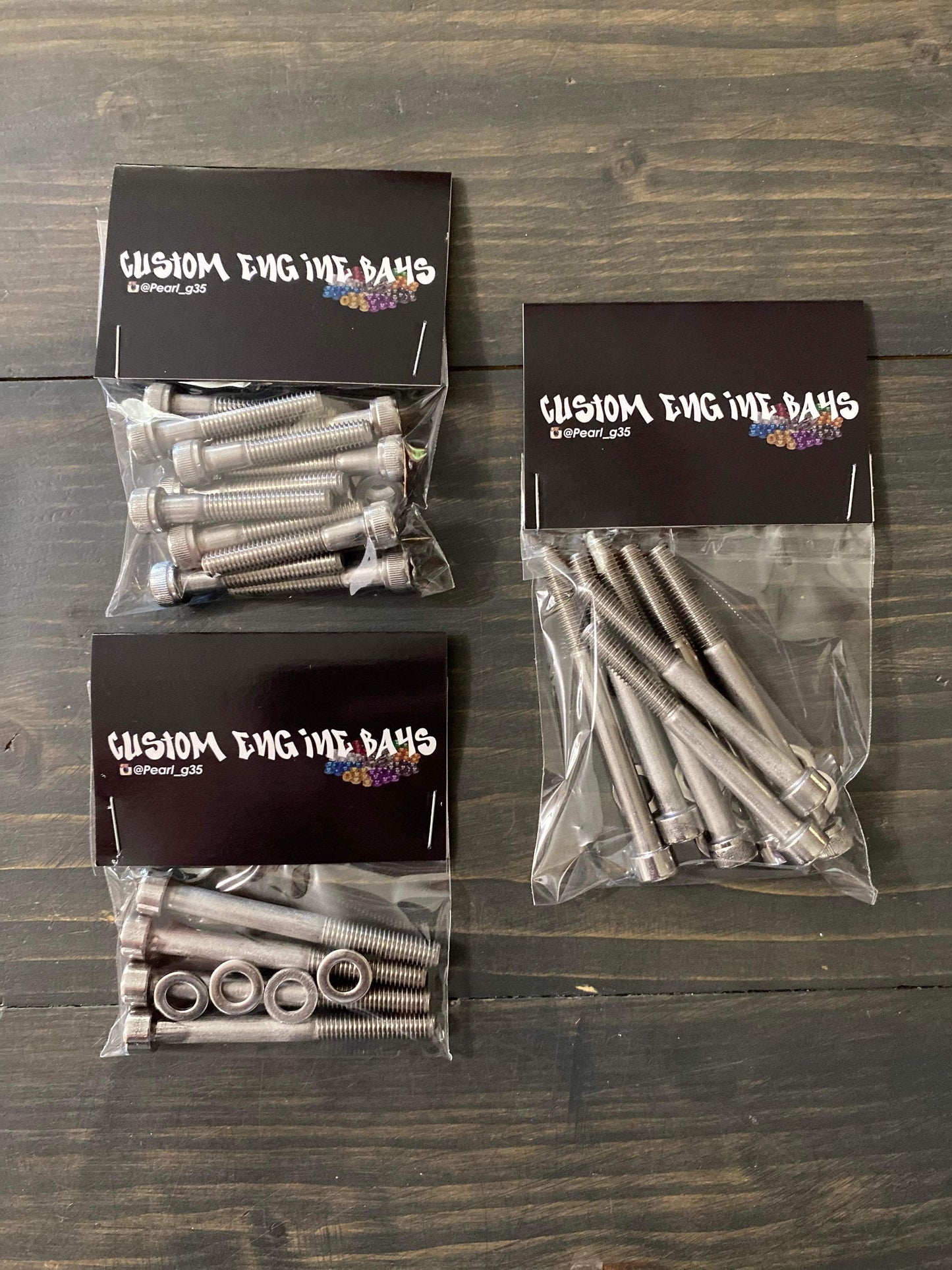Vq35 polished plenum bolts - WITH plenum spacer